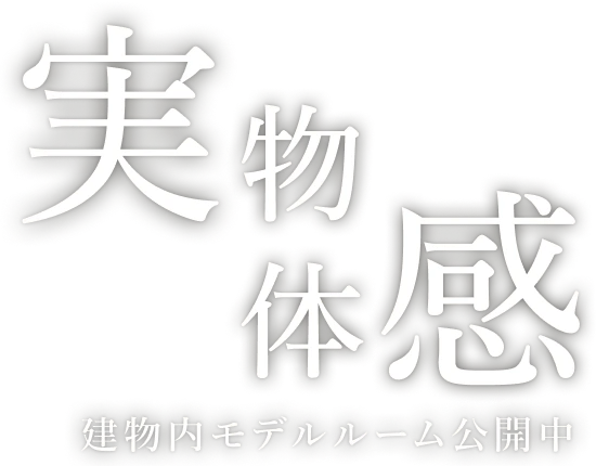 実物体感 建物内モデルルーム公開中