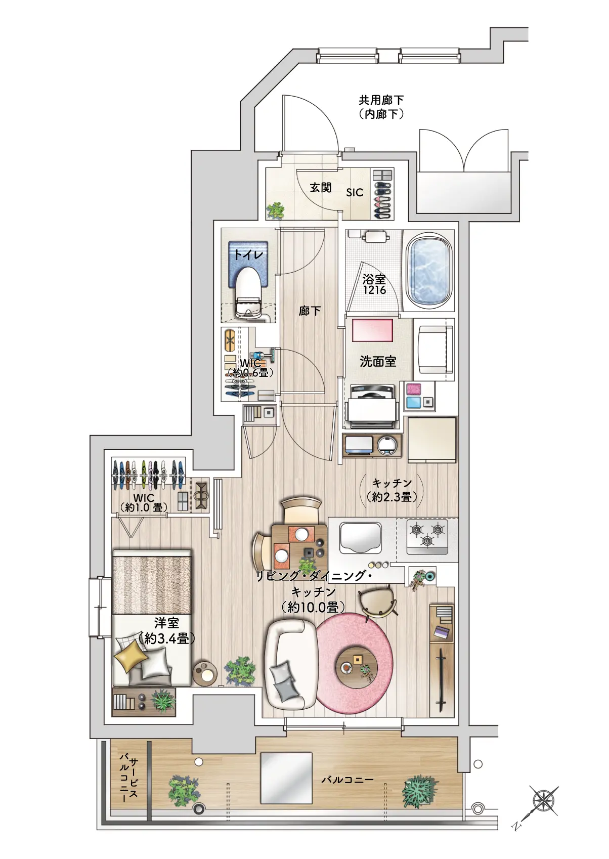 Atyp 家具付き間取り